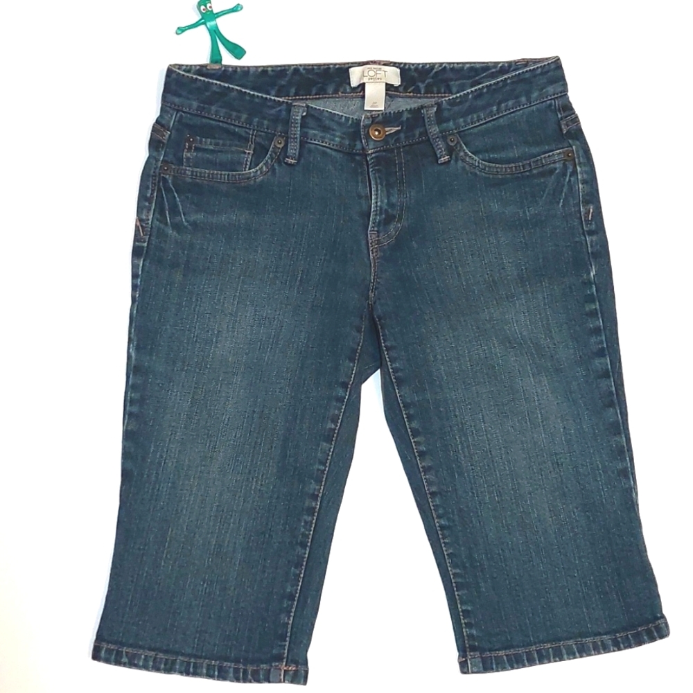 LOFT 5-pocket Denim Bermuda Shorts,  Size 2P